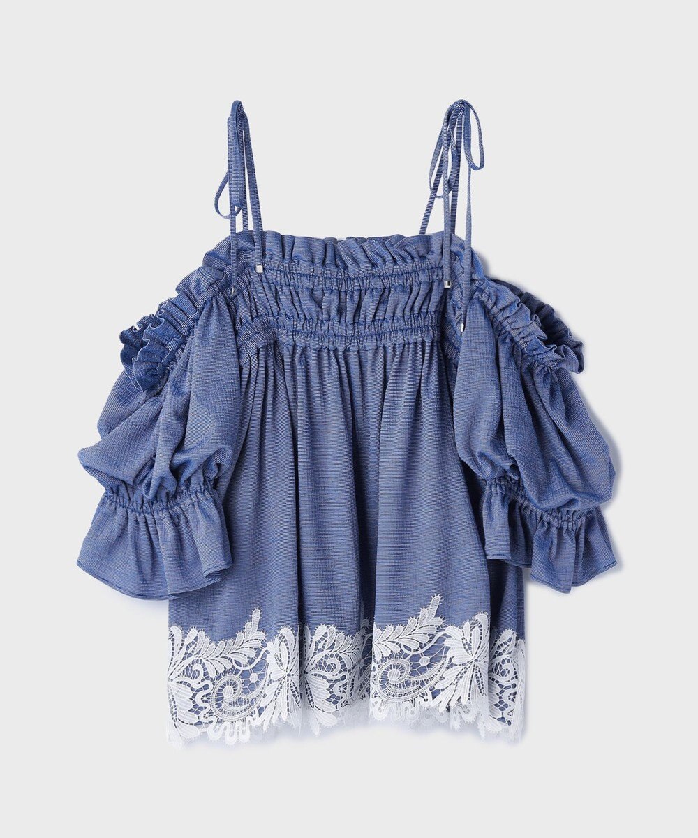 GRACE CONTINENTAL ギャザーフレアトップ 