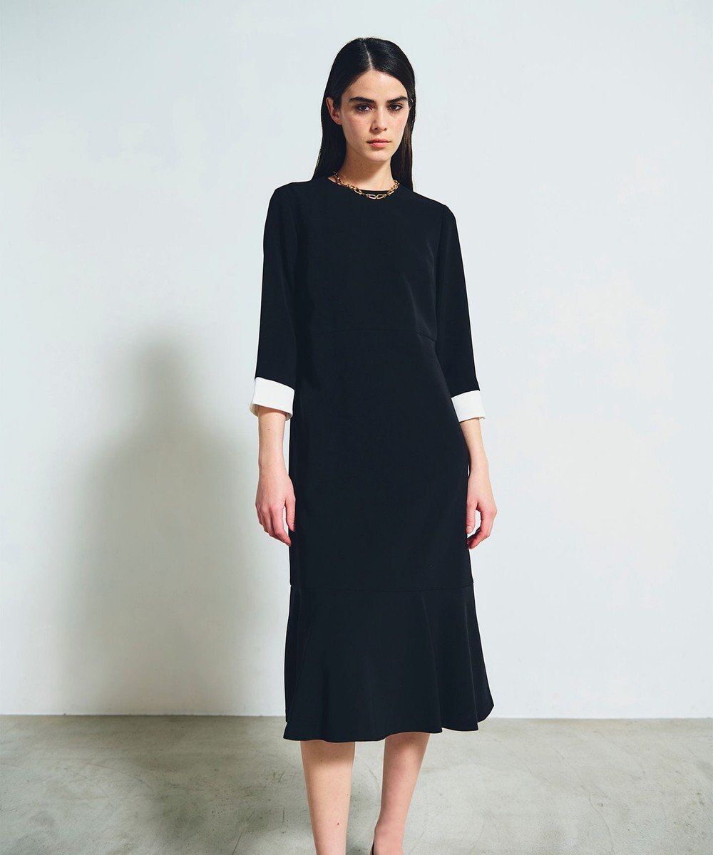 GRACE CONTINENTAL ダブルクロスドレス 