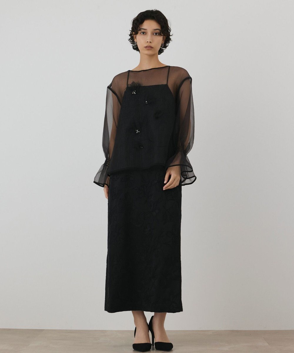 GRACE CONTINENTAL フラワー刺繍セットワンピース 
