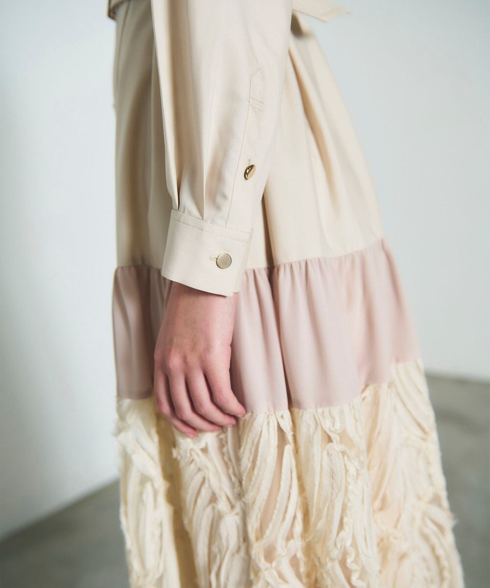 GRACE CONTINENTAL 刺繍ヘムシャツワンピース 