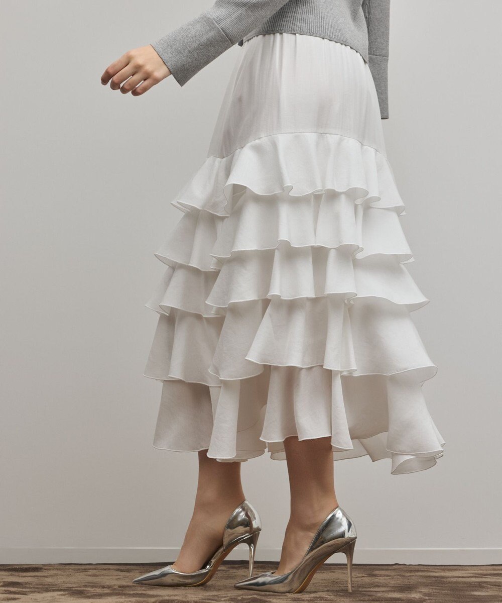 GRACE CONTINENTAL ティアードフリルスカート 