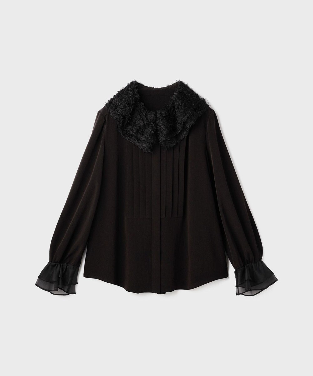 GRACE CONTINENTAL フェザーチュールカラーブラウス 