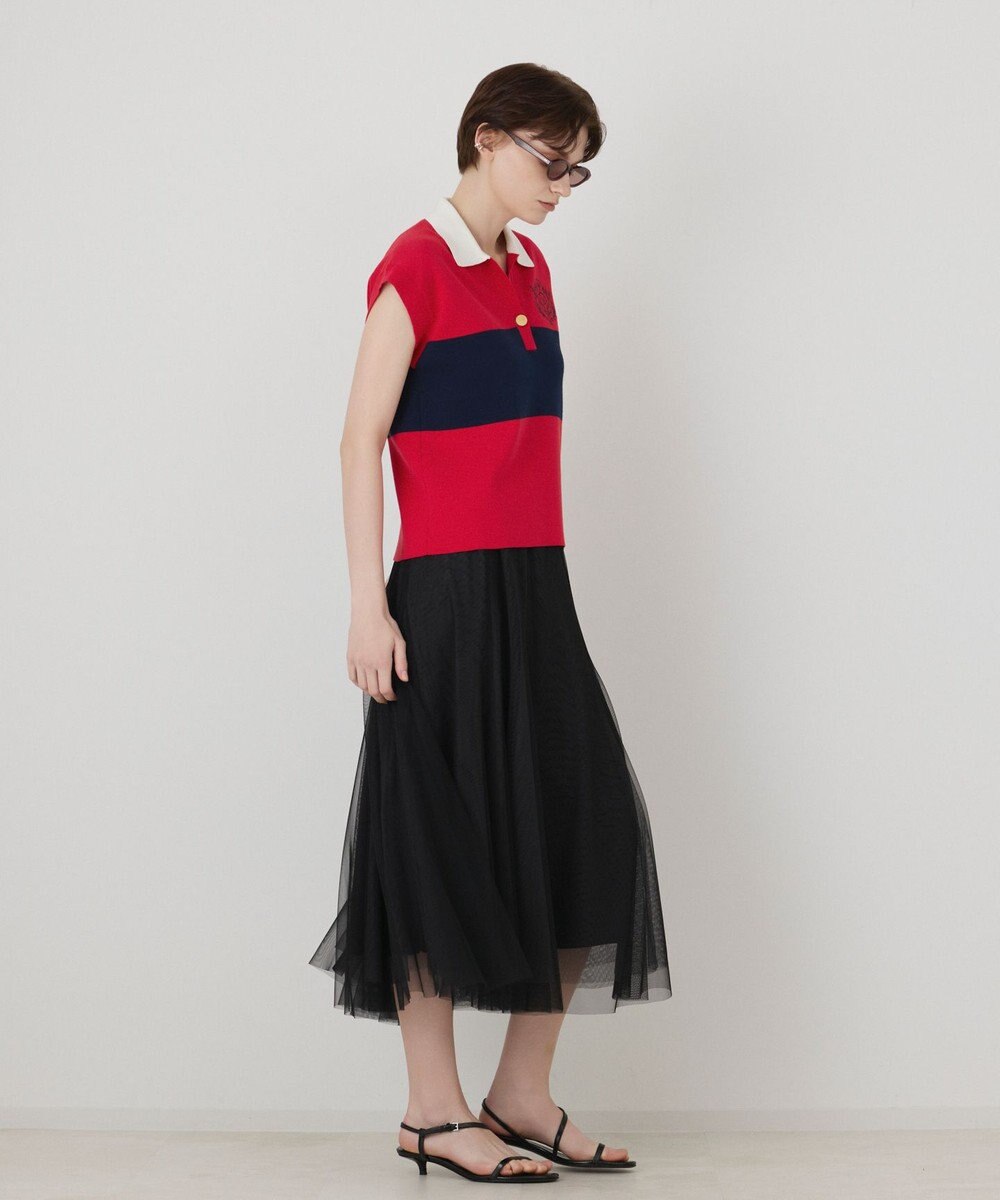 GRACE CONTINENTAL ラガーポロニットトップ 