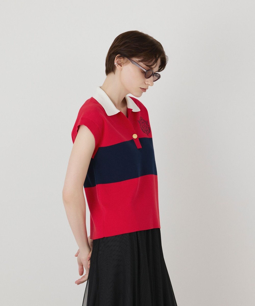 GRACE CONTINENTAL ラガーポロニットトップ 