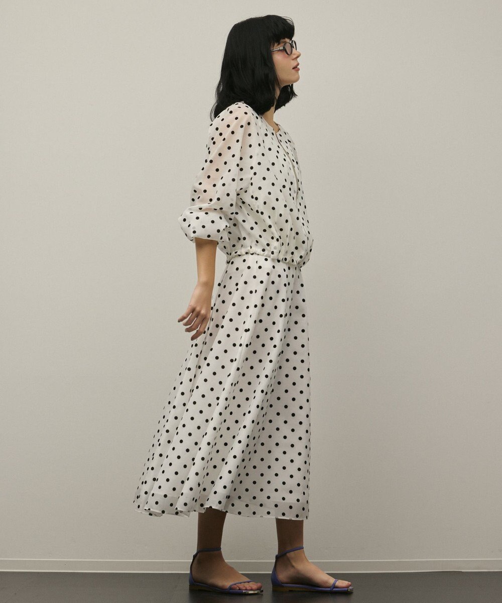 GRACE CONTINENTAL ドットフロッキーブルゾン 