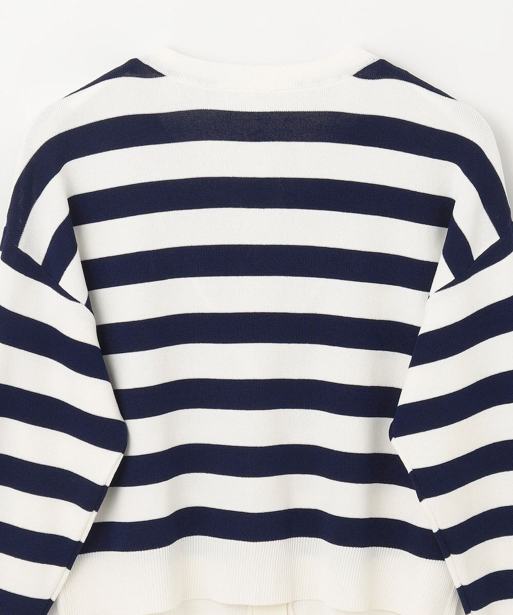 GRACE CONTINENTAL ニットボーダーカーディガン 