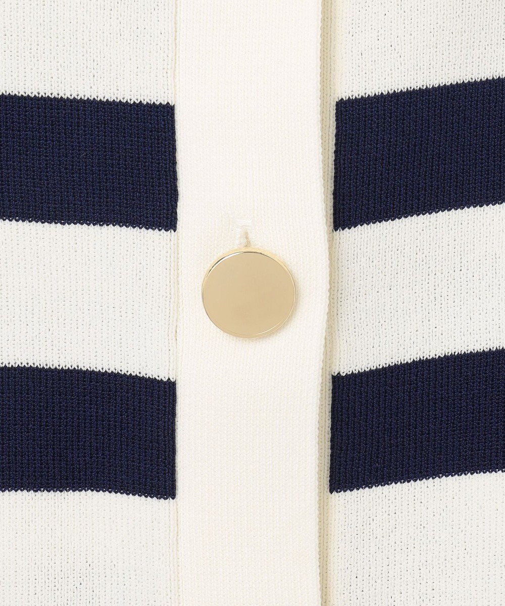 GRACE CONTINENTAL ニットボーダーカーディガン 