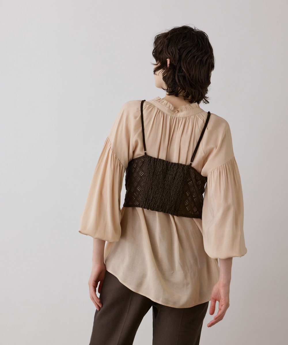 GRACE CONTINENTAL レースキャミ付カフタンブラウス