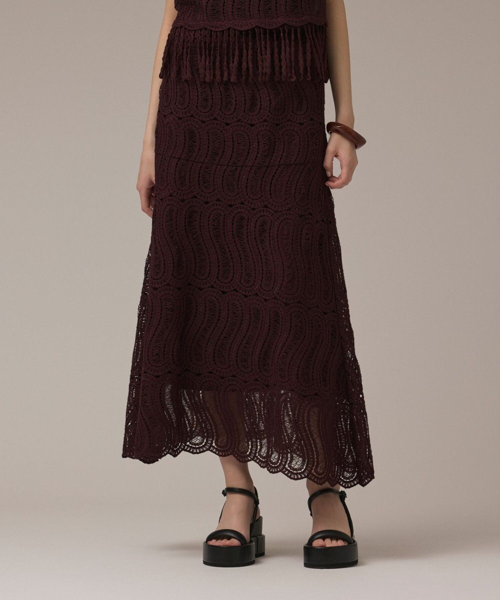 GRACE CONTINENTAL クロシェレーススカート 