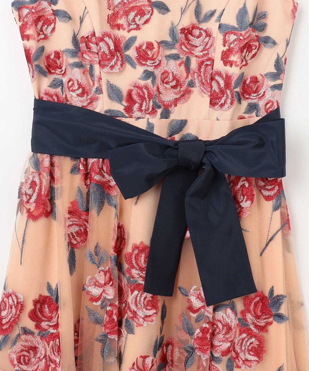 GRACE CONTINENTAL ローズ刺繍フレアドレス 