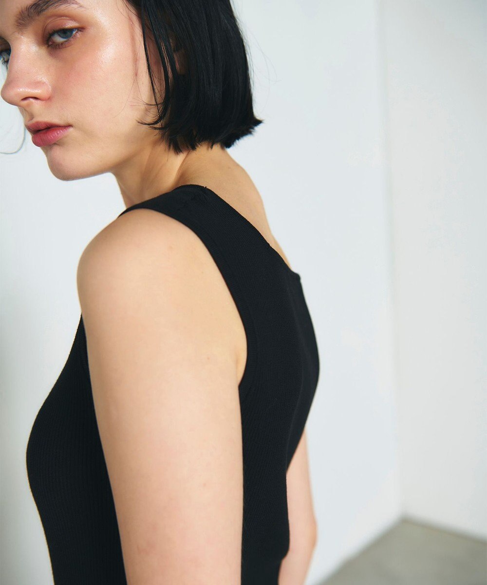 GRACE CONTINENTAL スクエアリブニットトップ