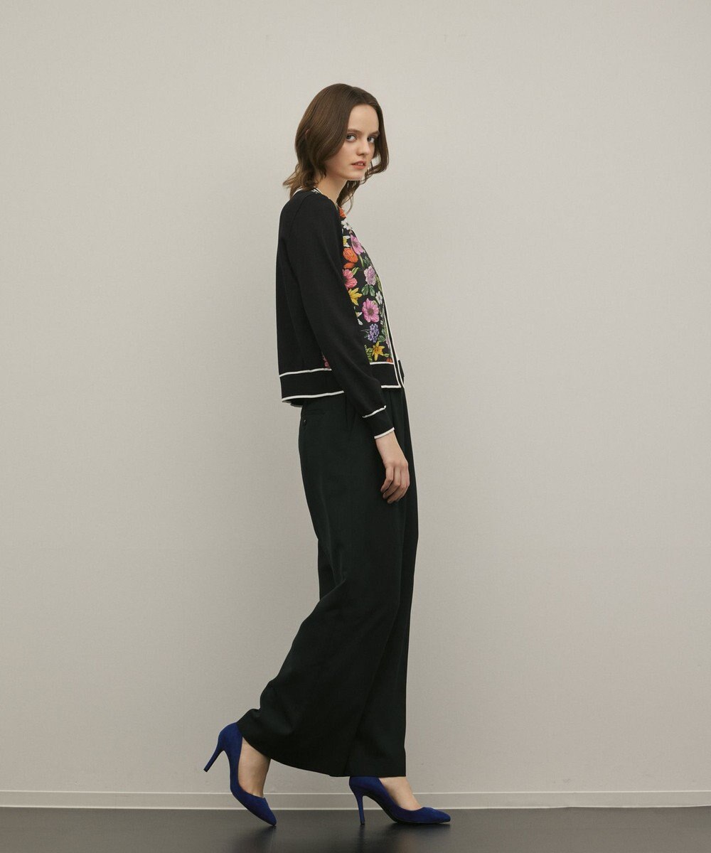 GRACE CONTINENTAL フラワープリントニットカーディガン 