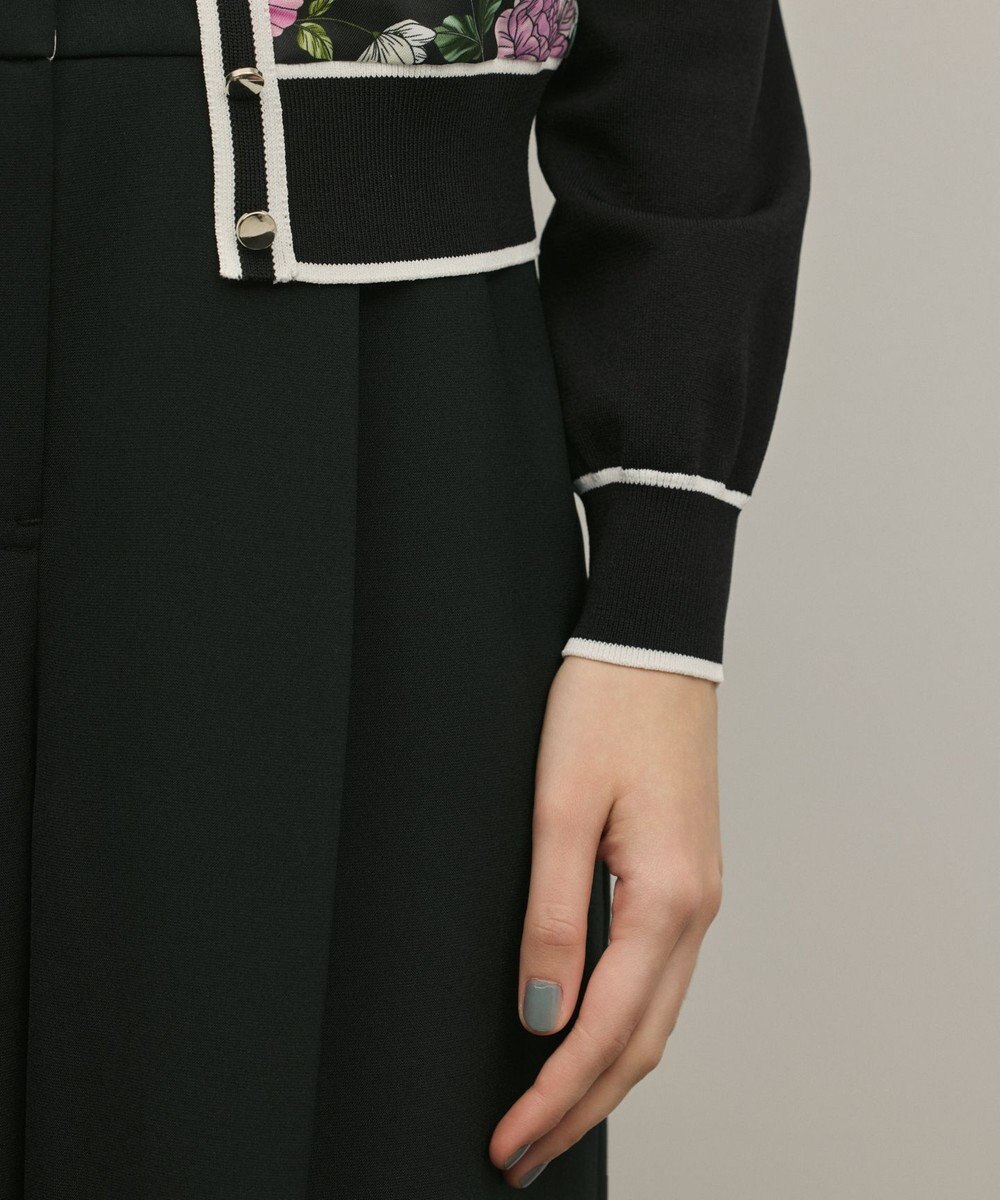 GRACE CONTINENTAL フラワープリントニットカーディガン 