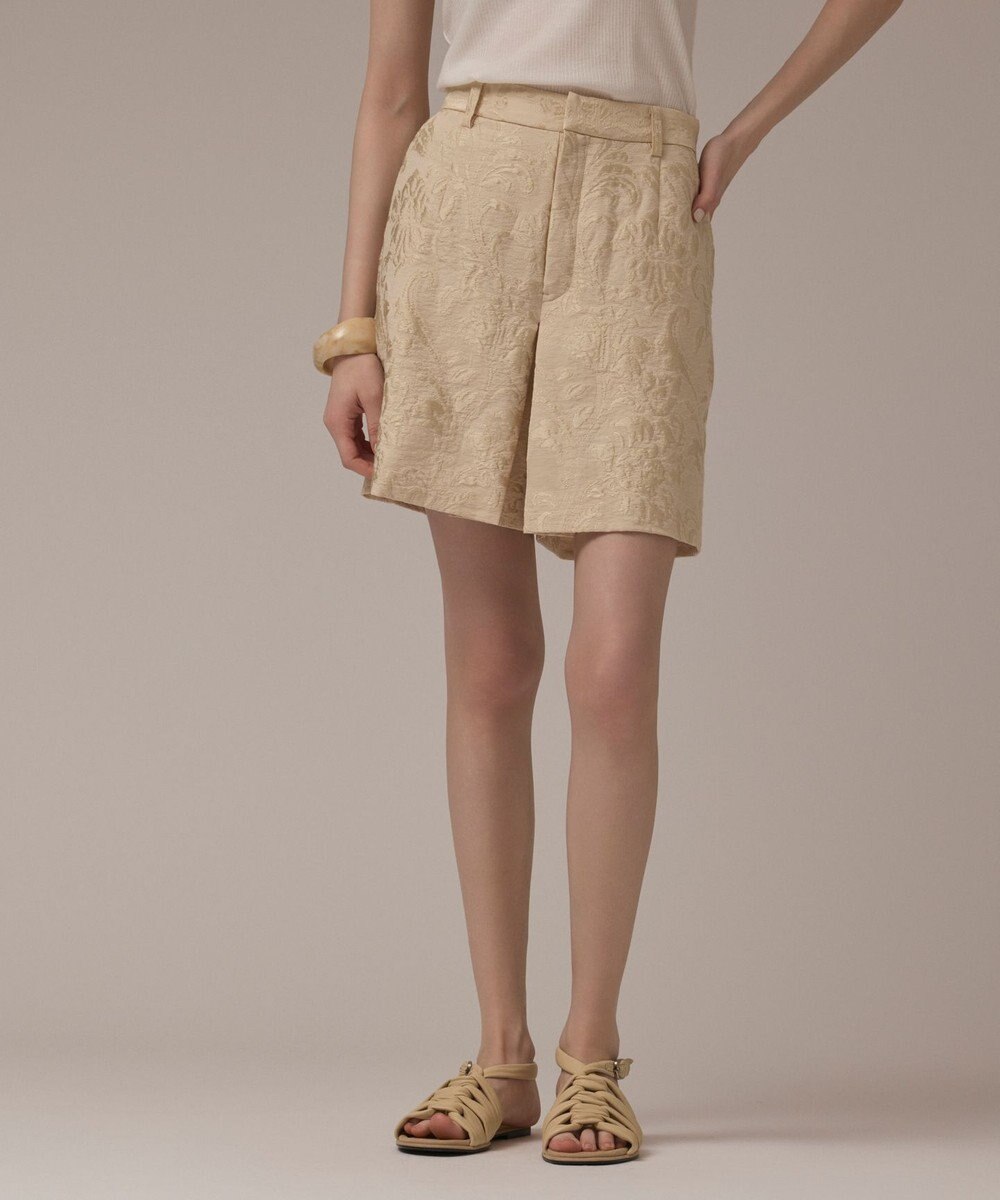 GRACE CONTINENTAL リーフジャガードショートパンツ 