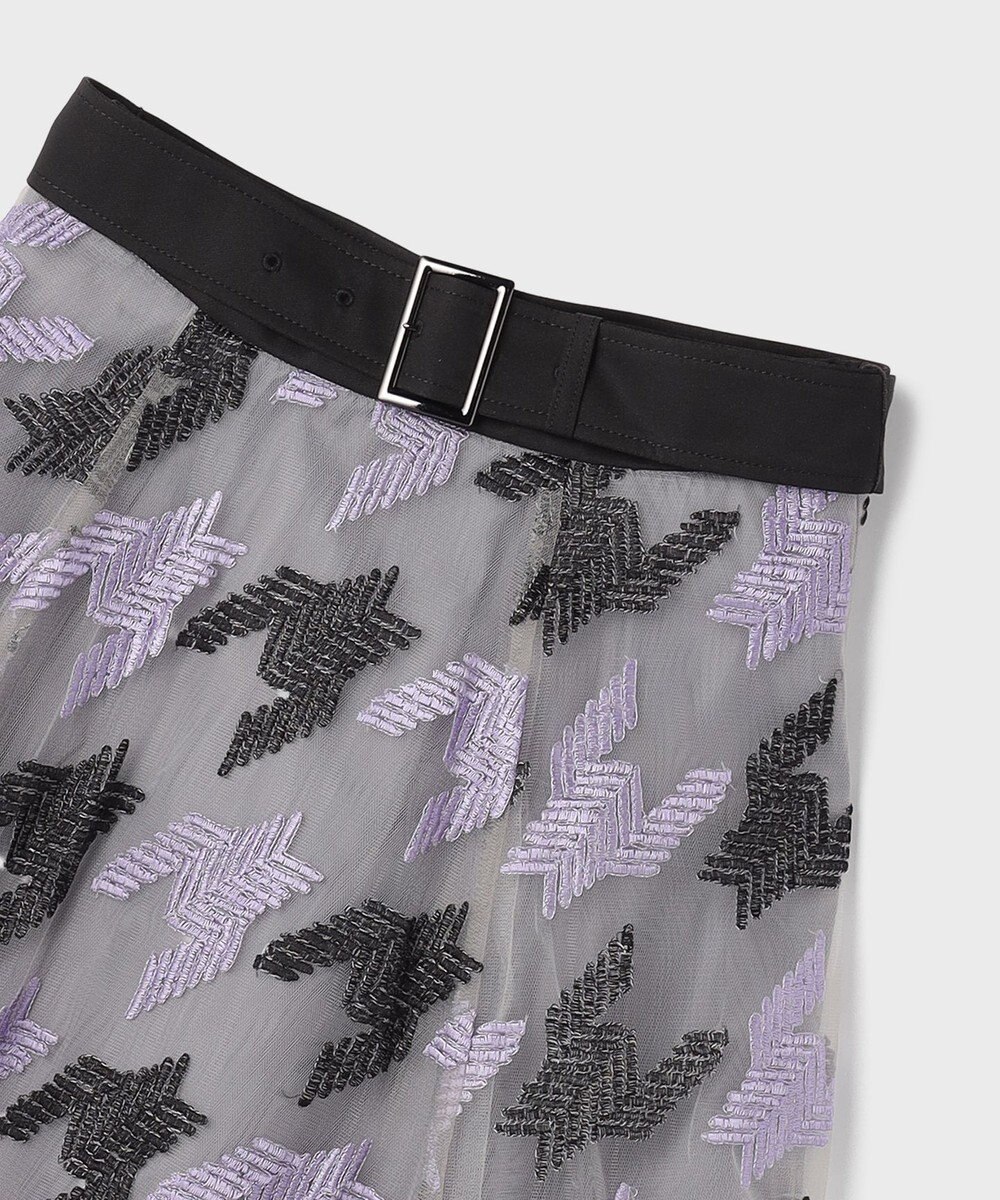 GRACE CONTINENTAL 千鳥刺繍チュールスカート 