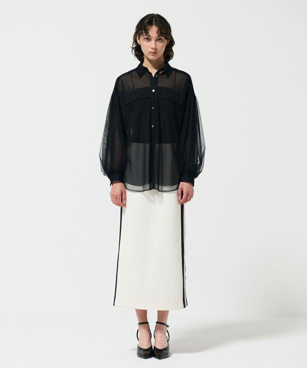 GRACE CONTINENTAL チュールレイヤードシャツ 