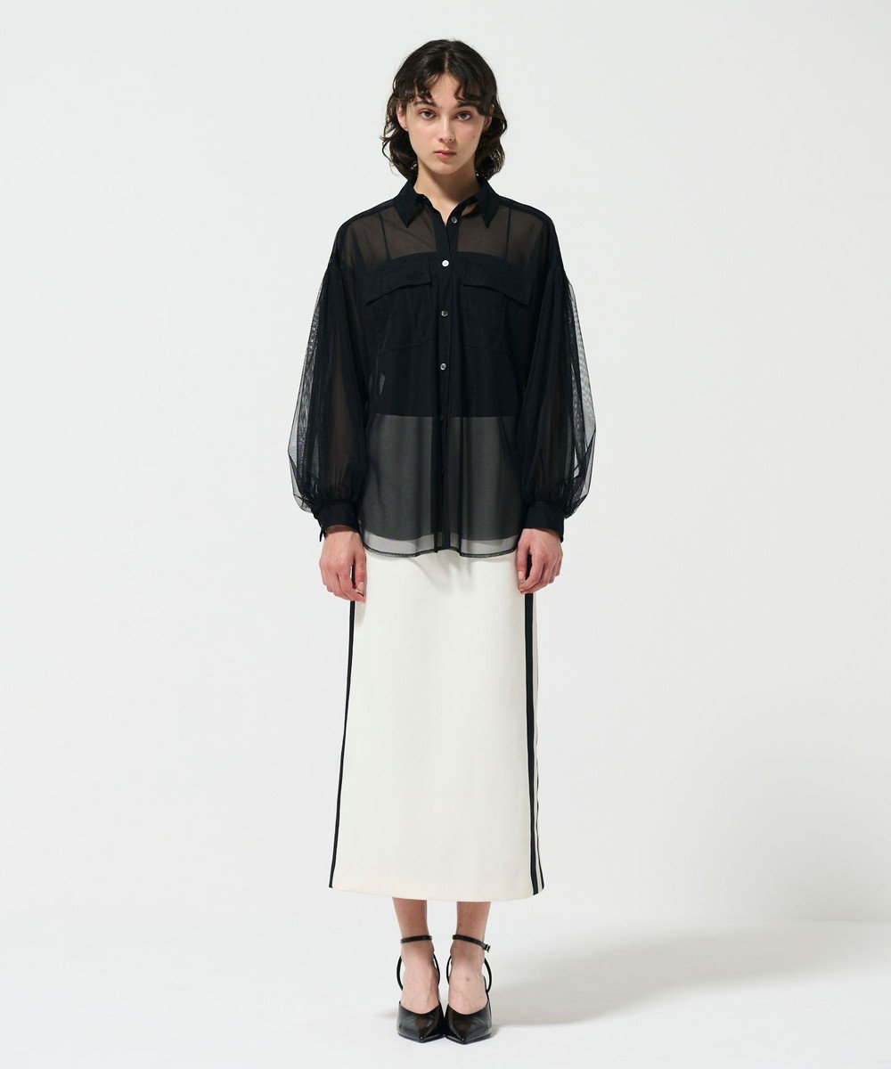 GRACE CONTINENTAL チュールレイヤードシャツ