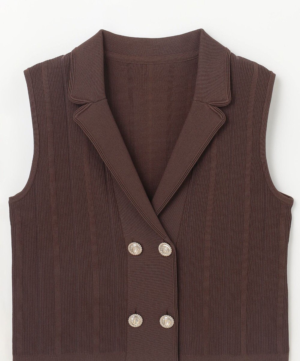 GRACE CONTINENTAL ダブルフロントニットジレ 