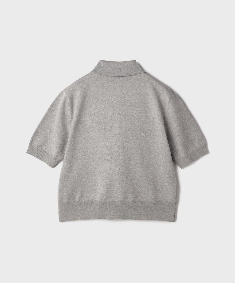 GRACE CONTINENTAL バイカラーポロニットトップ 