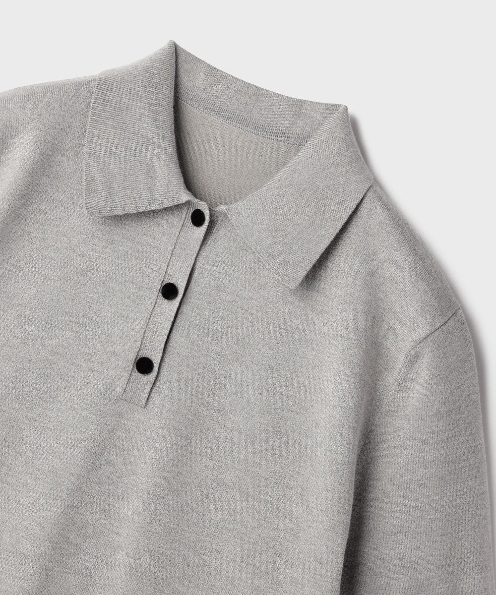 GRACE CONTINENTAL バイカラーポロニットトップ 