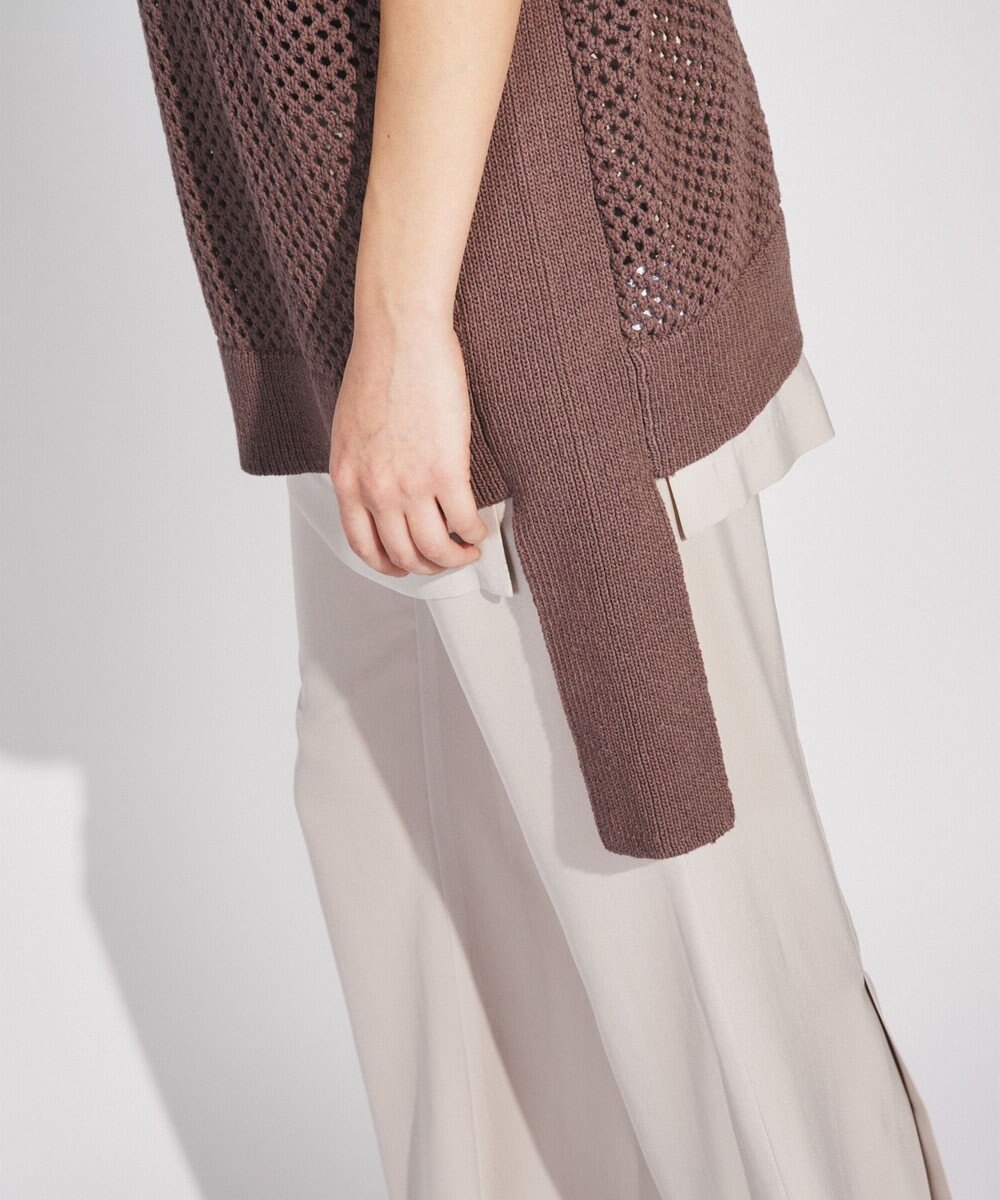 GRACE CONTINENTAL メッシュ2wayニットトップ 