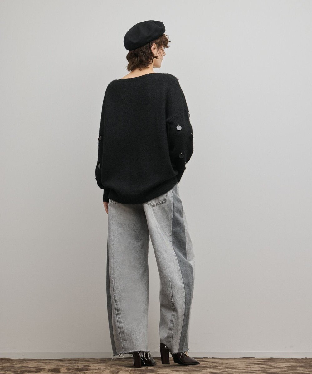 GRACE CONTINENTAL スパンコールニットトップ 