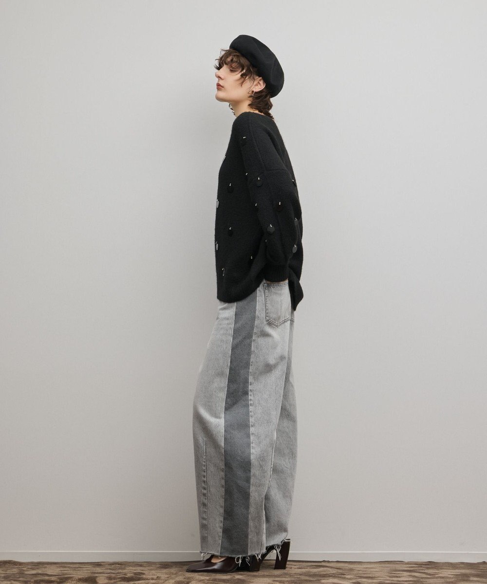 GRACE CONTINENTAL スパンコールニットトップ 