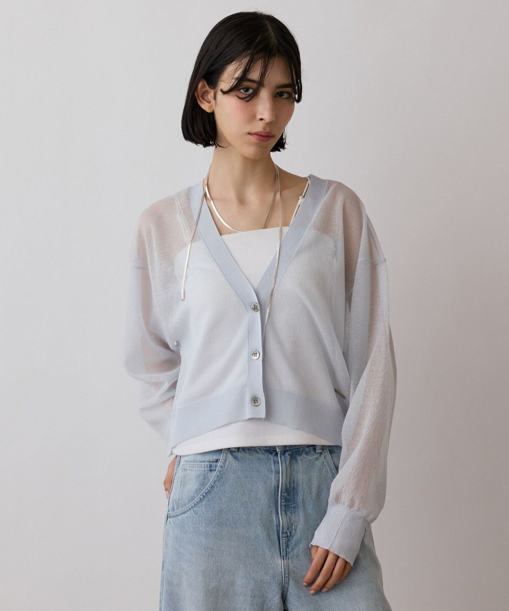 GRACE CONTINENTAL シアージョーゼットカーディガン