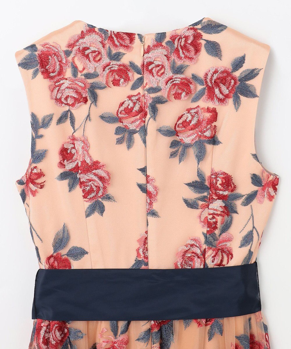 GRACE CONTINENTAL ローズ刺繍フレアドレス 