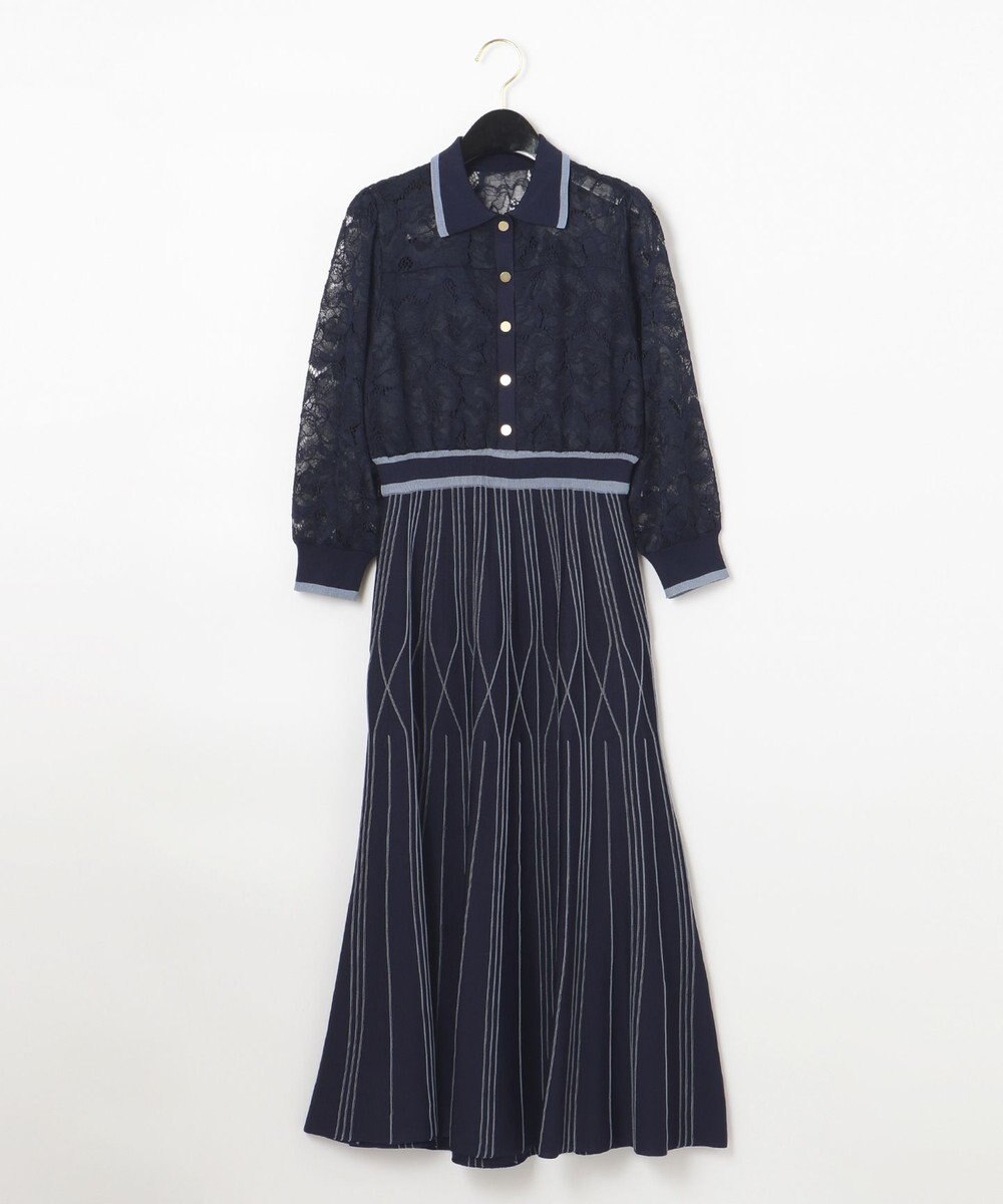 レース切替ニットワンピース Grace Continental Grace Continental グレースコンチネンタル 通販