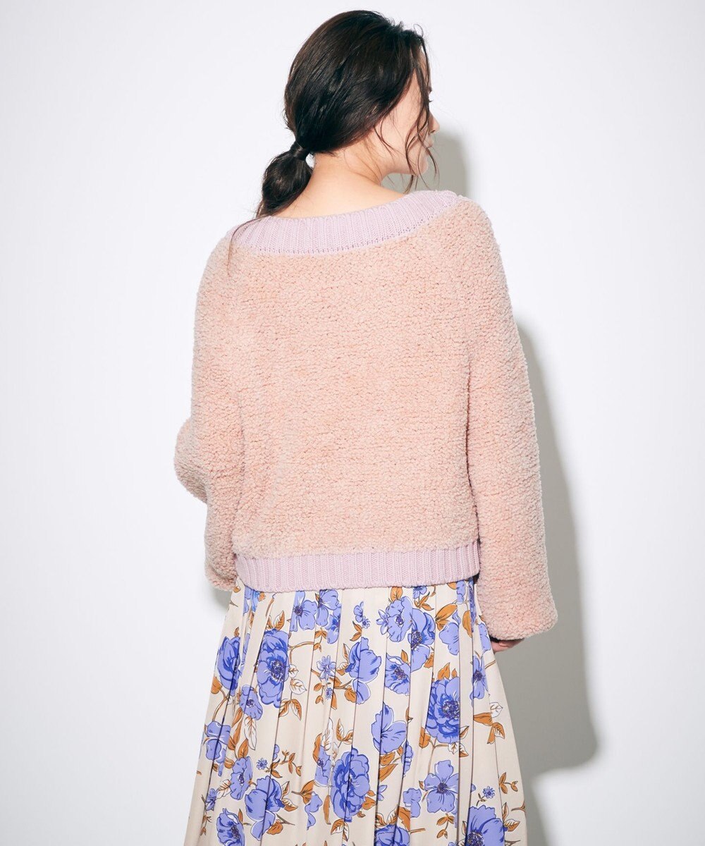 ボアニットTOP, ピンク, 36