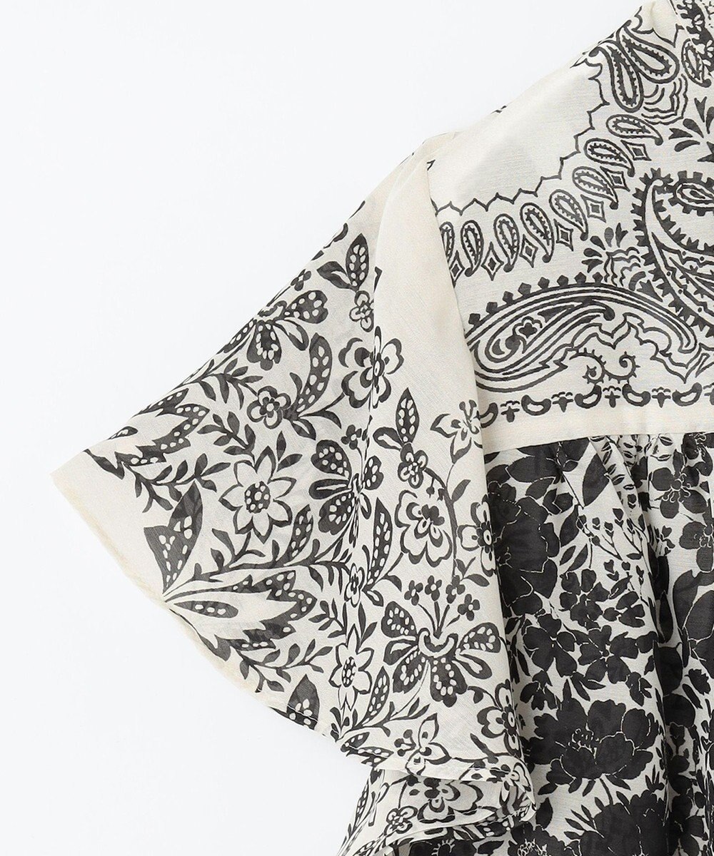 GRACE CONTINENTAL バンダナフレアスリーブブラウス 