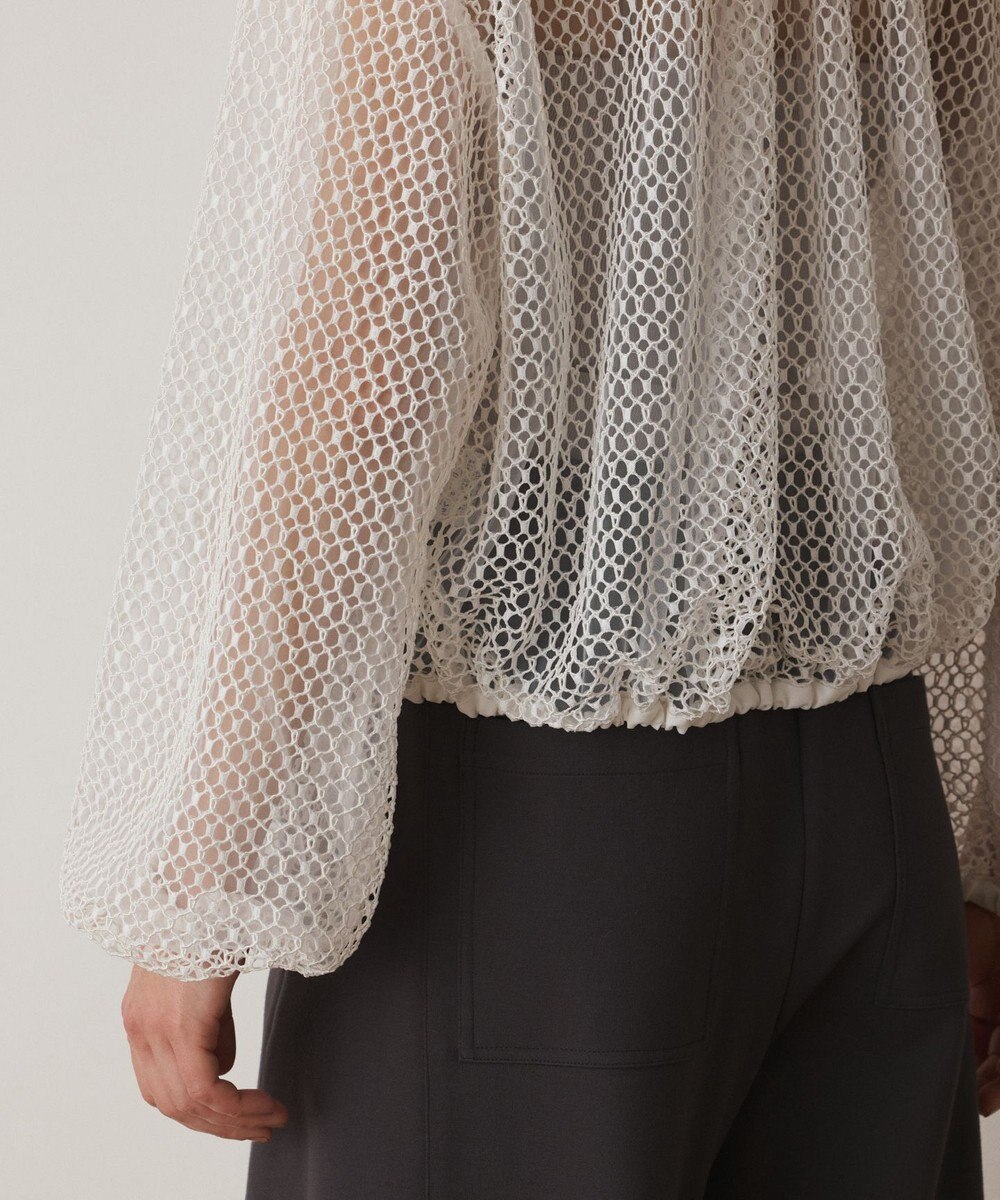 GRACE CONTINENTAL メッシュギャザーブルゾン