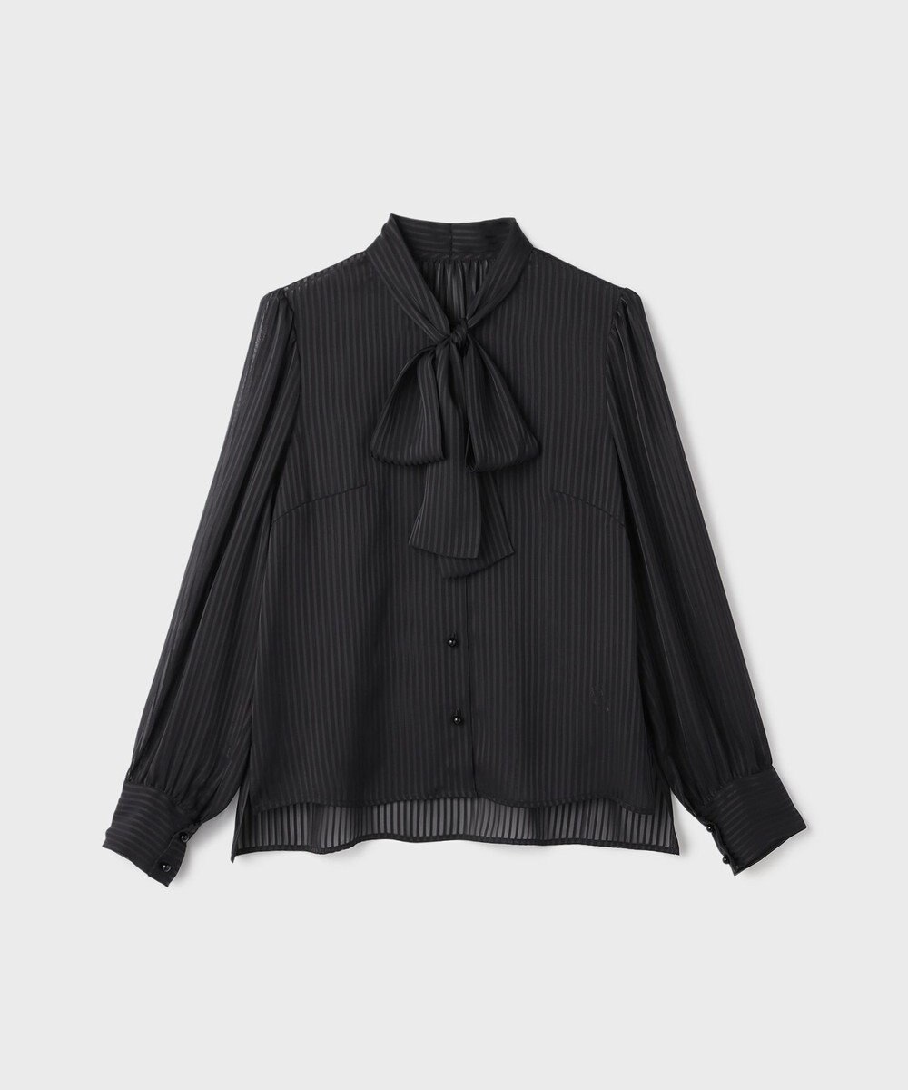 GRACE CONTINENTAL ストライプボウブラウス 