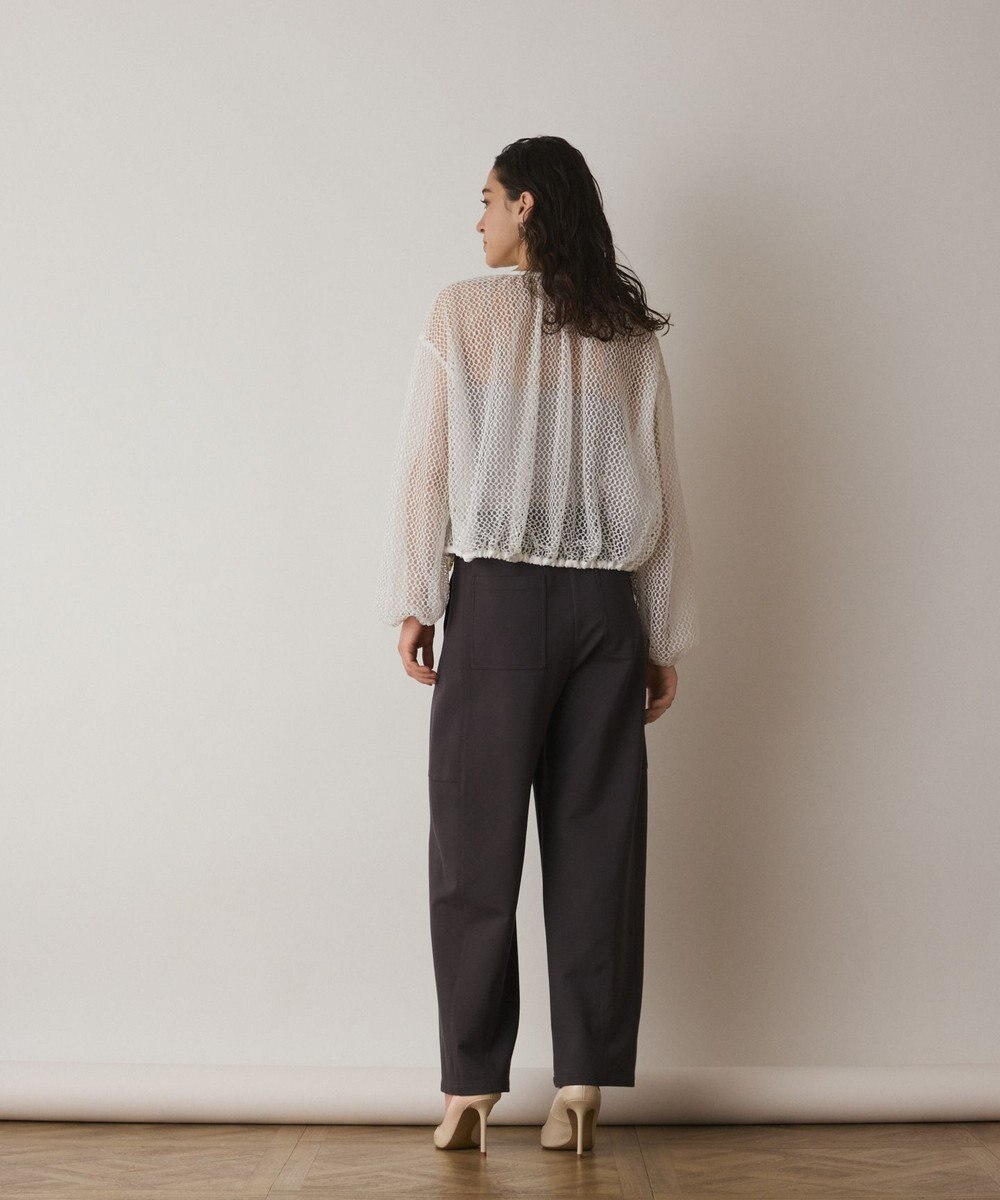 GRACE CONTINENTAL メッシュギャザーブルゾン 