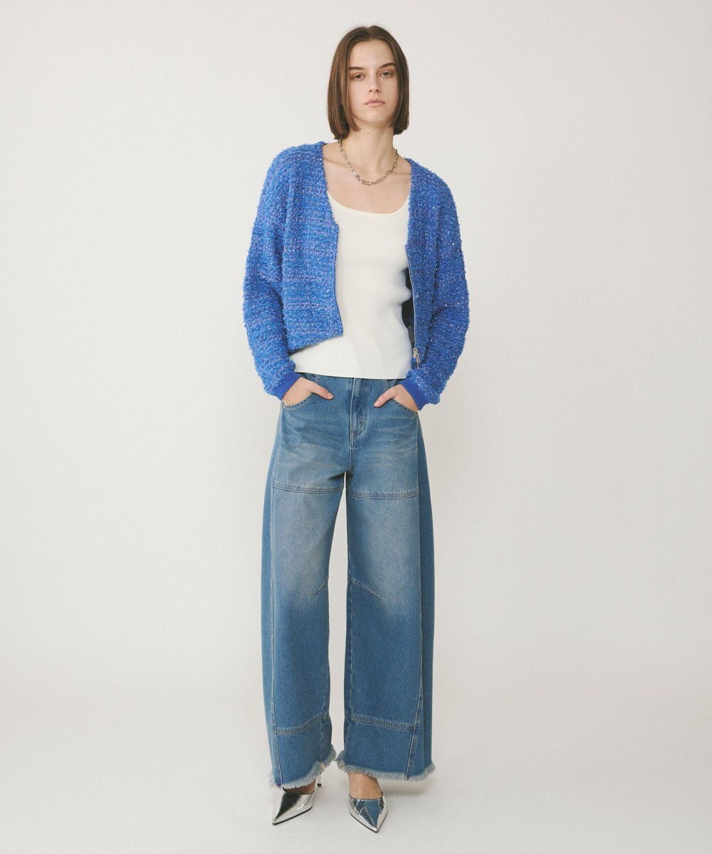 GRACE CONTINENTAL ライン切替デニムパンツ