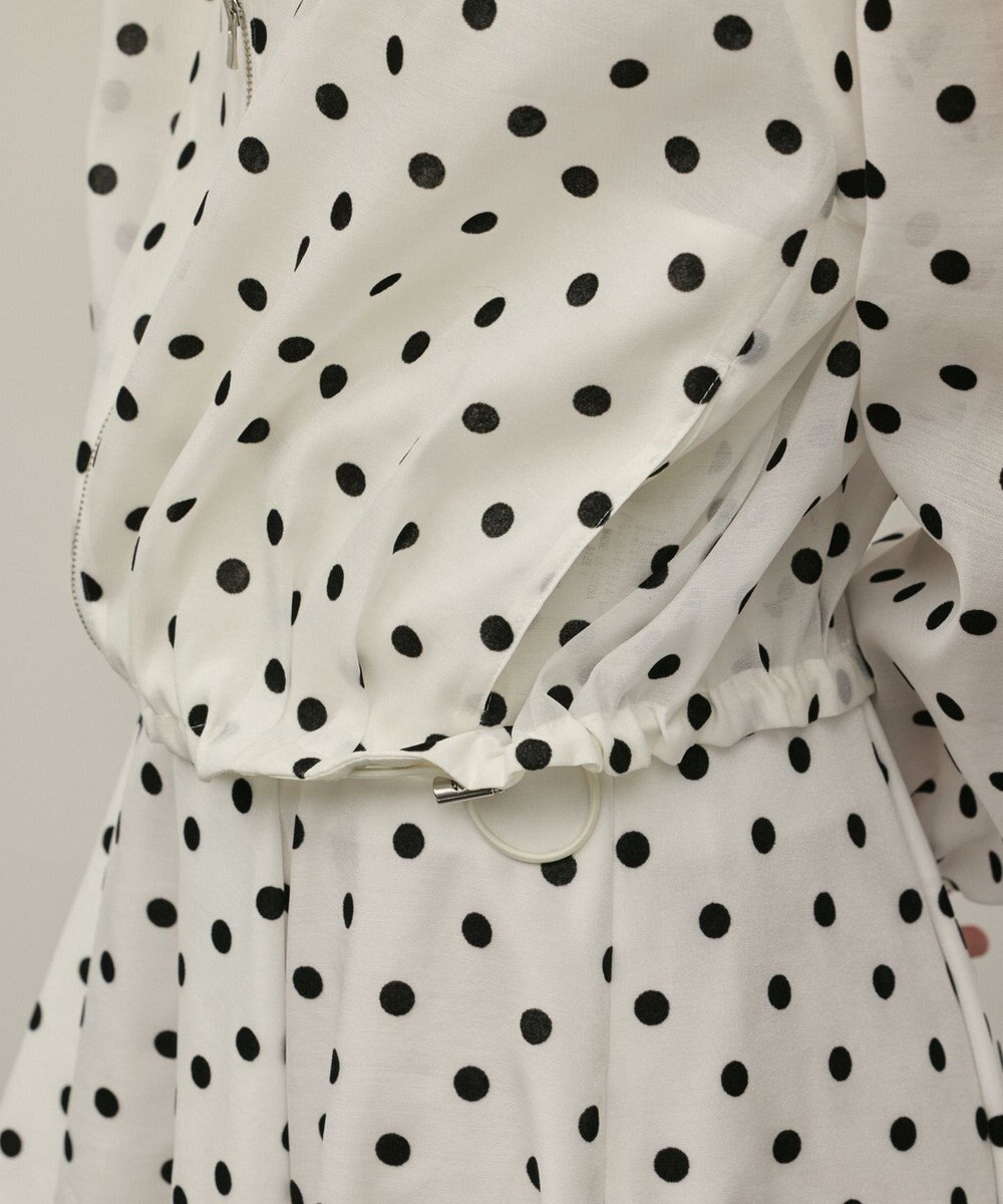 GRACE CONTINENTAL ドットフロッキーブルゾン 