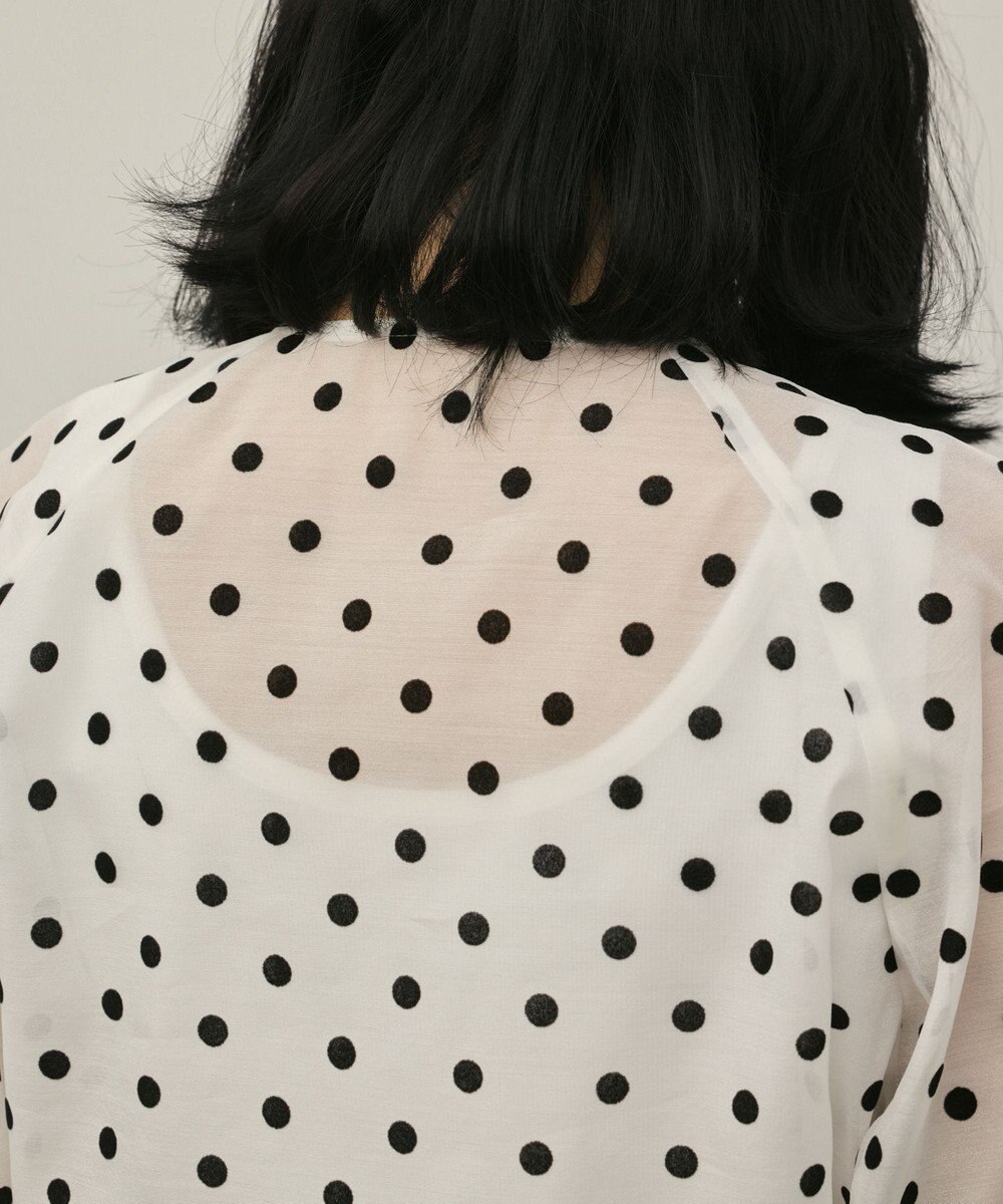 GRACE CONTINENTAL ドットフロッキーブルゾン 