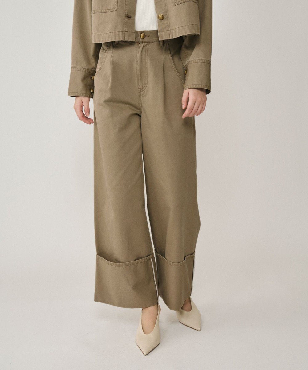 GRACE CONTINENTAL ロールアップワイドパンツ 