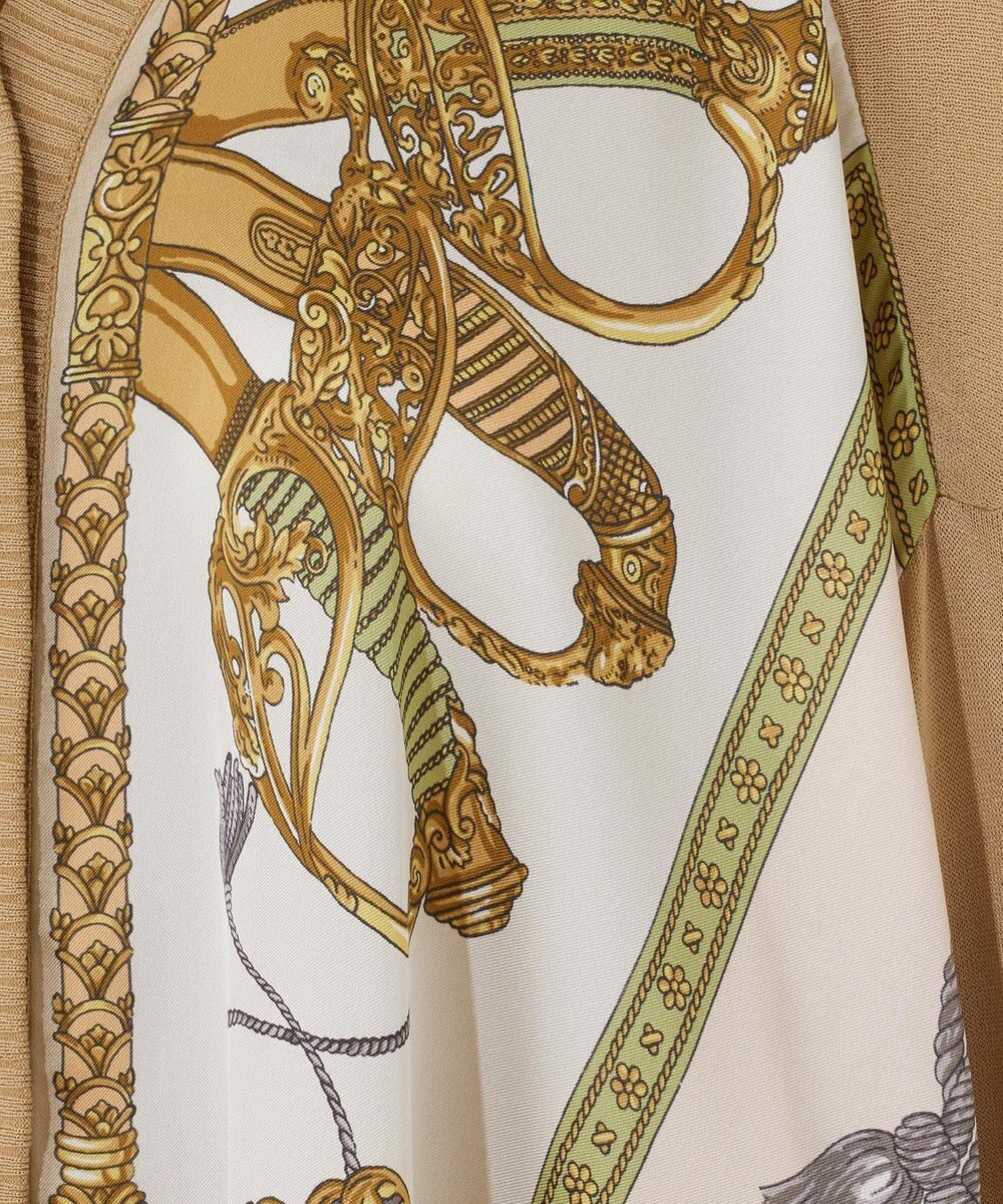 GRACE CONTINENTAL スカーフコンビカーディガン 