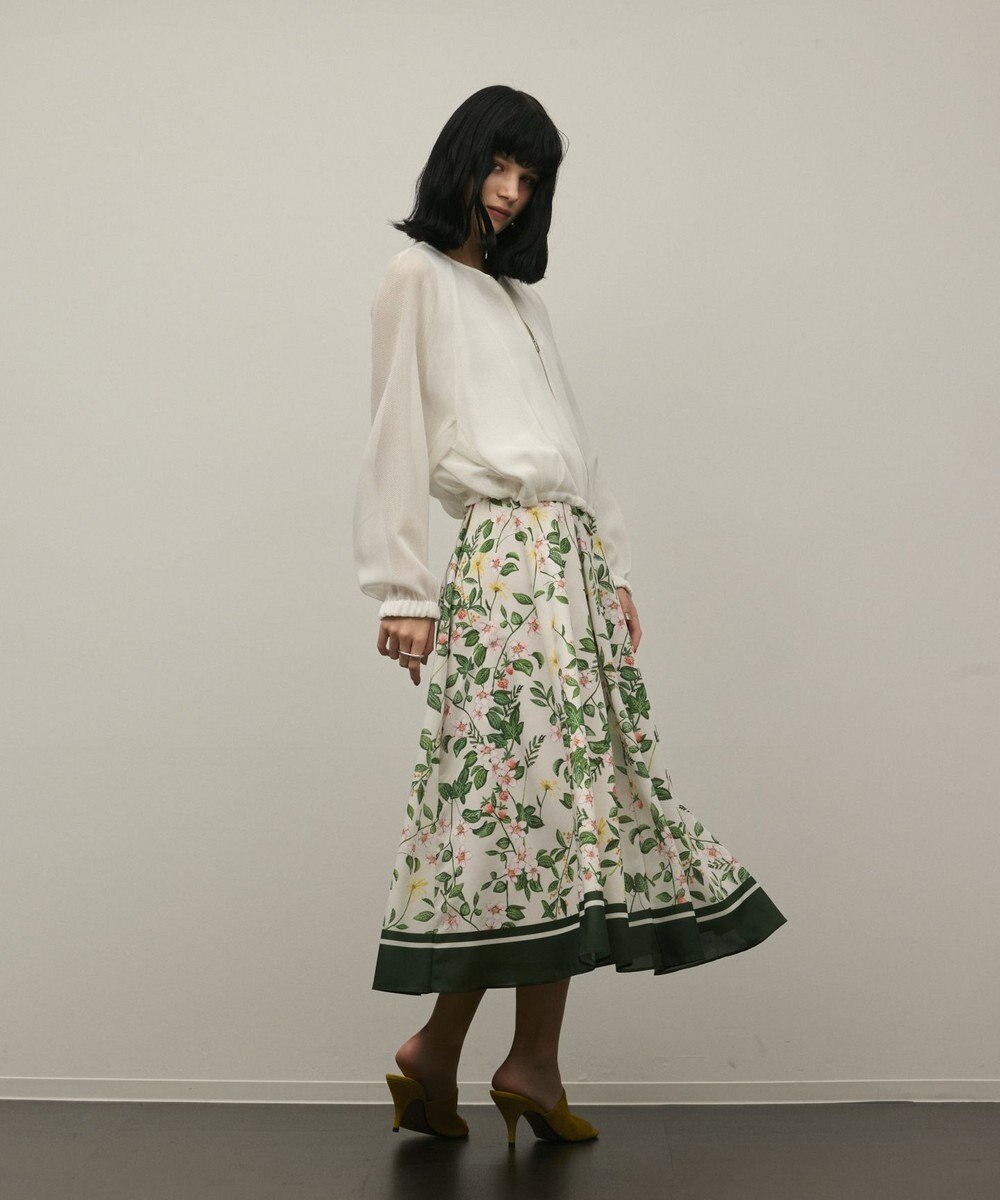 GRACE CONTINENTAL ノーカラーカラミブルゾン 