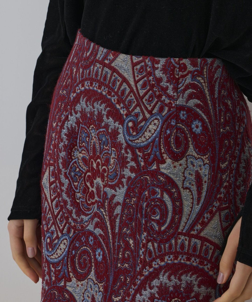 GRACE CONTINENTAL ラメペイズリージャガードスカート 