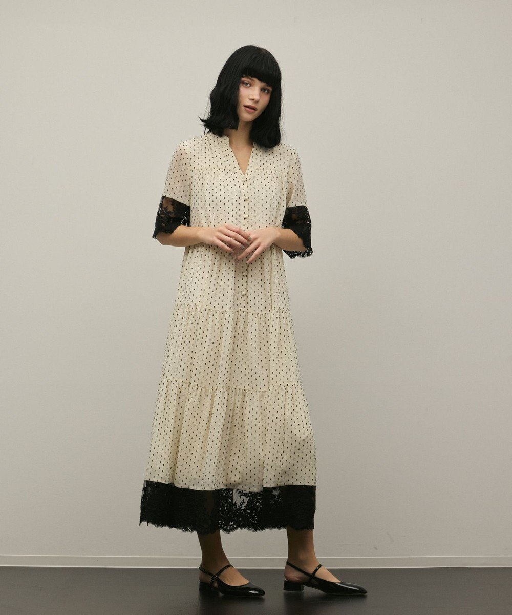 GRACE CONTINENTAL カフタンシフォンワンピース 