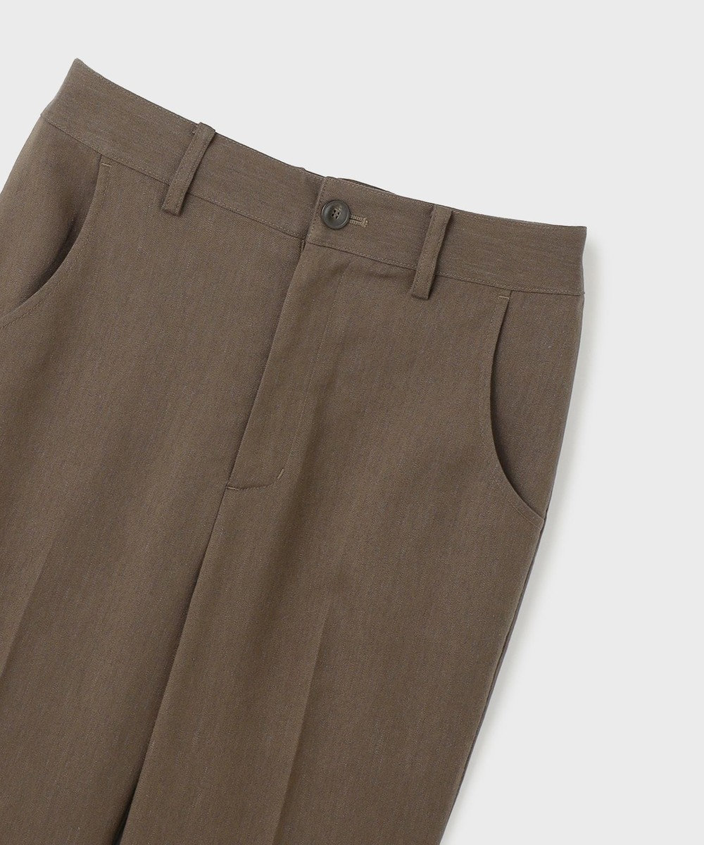 GRACE CONTINENTAL リネンサテンフレアパンツ