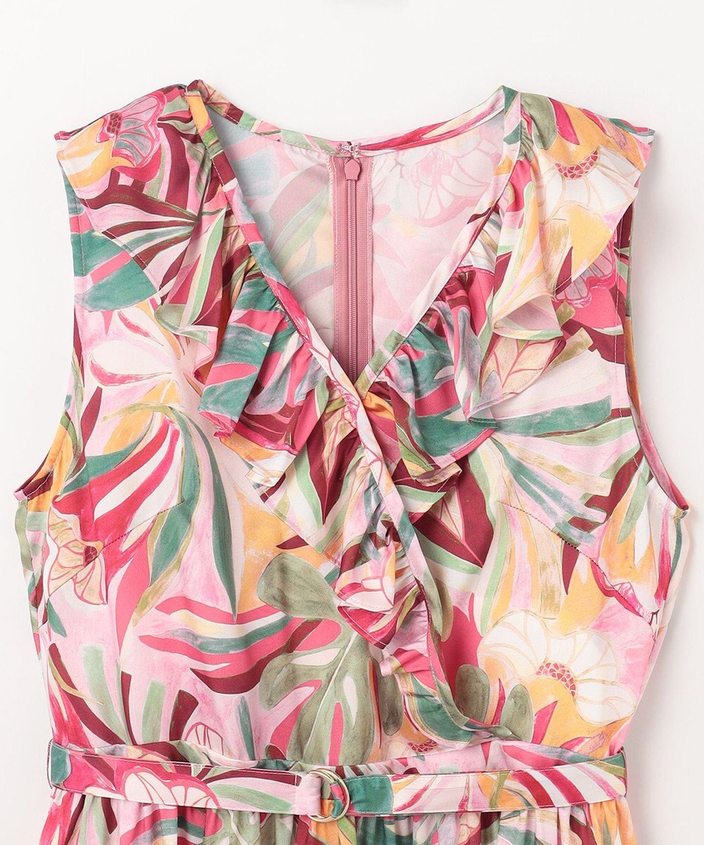 GRACE CONTINENTAL リーフプリントワンピース 