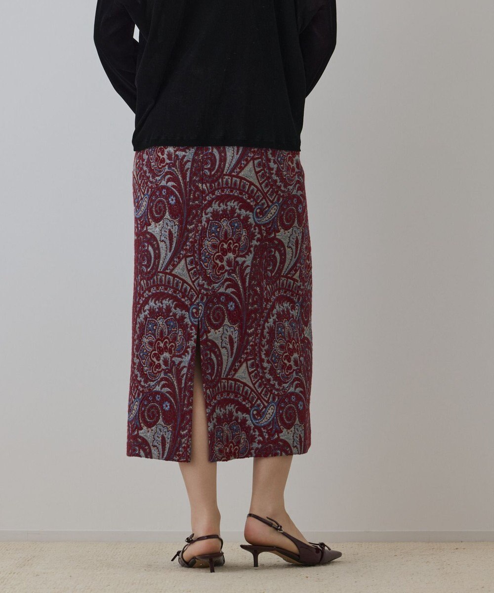 GRACE CONTINENTAL ラメペイズリージャガードスカート 