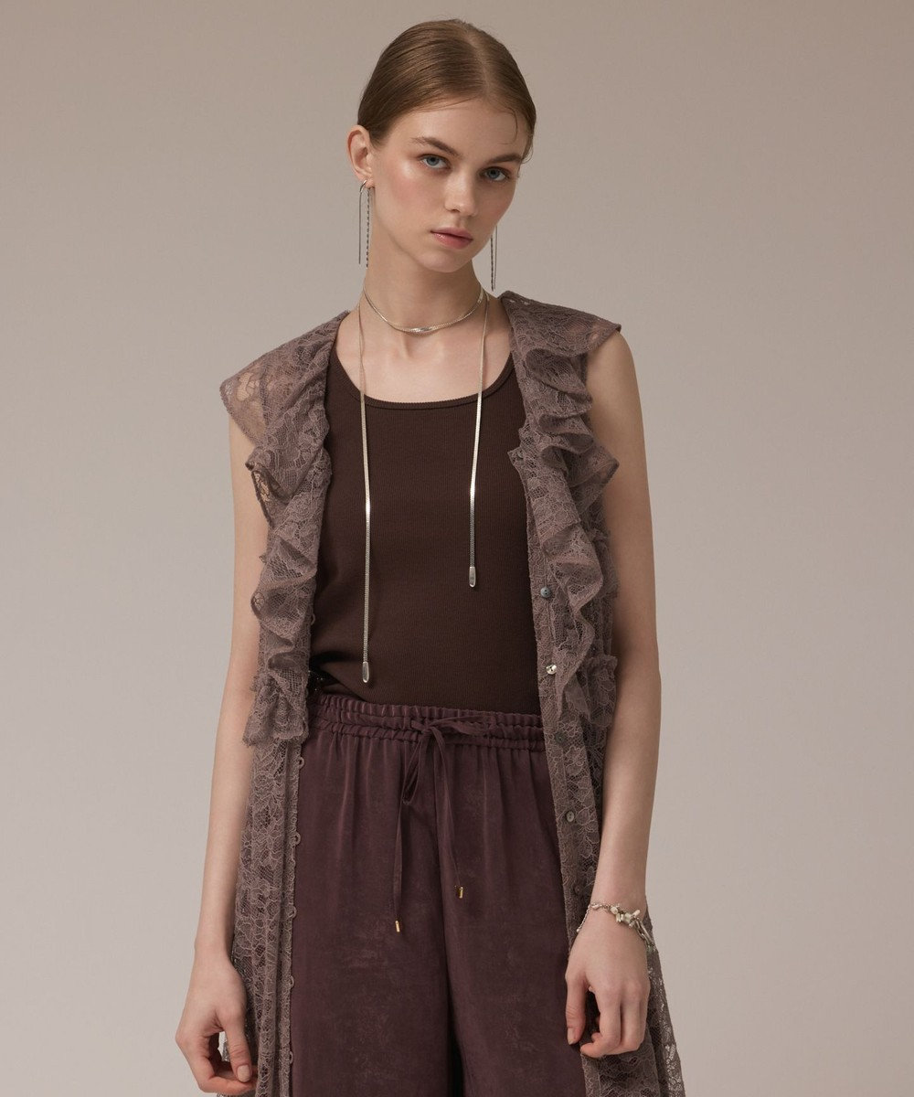 GRACE CONTINENTAL フリルカラーレースワンピース