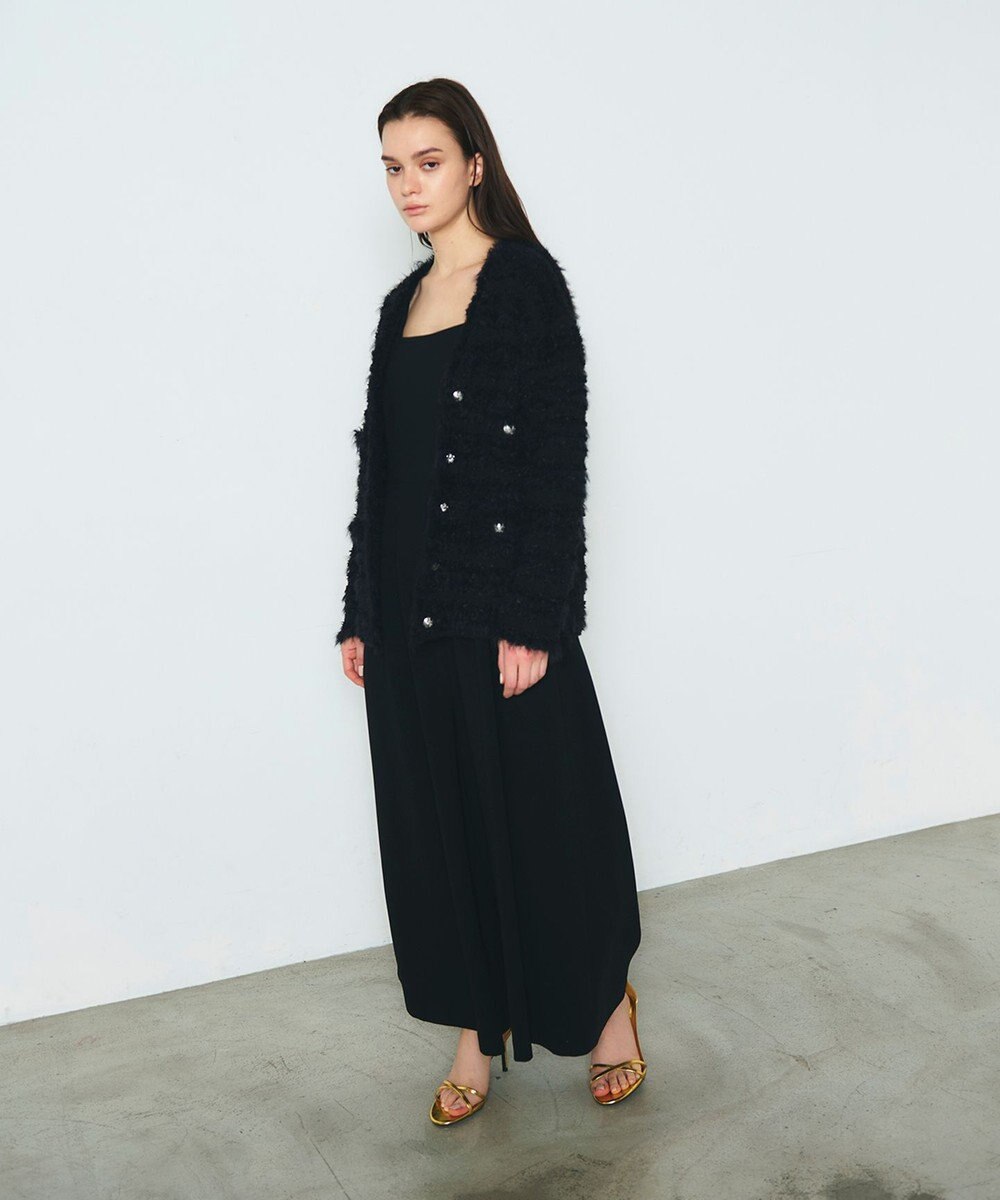 GRACE CONTINENTAL フェザーツイードニットカーディガン