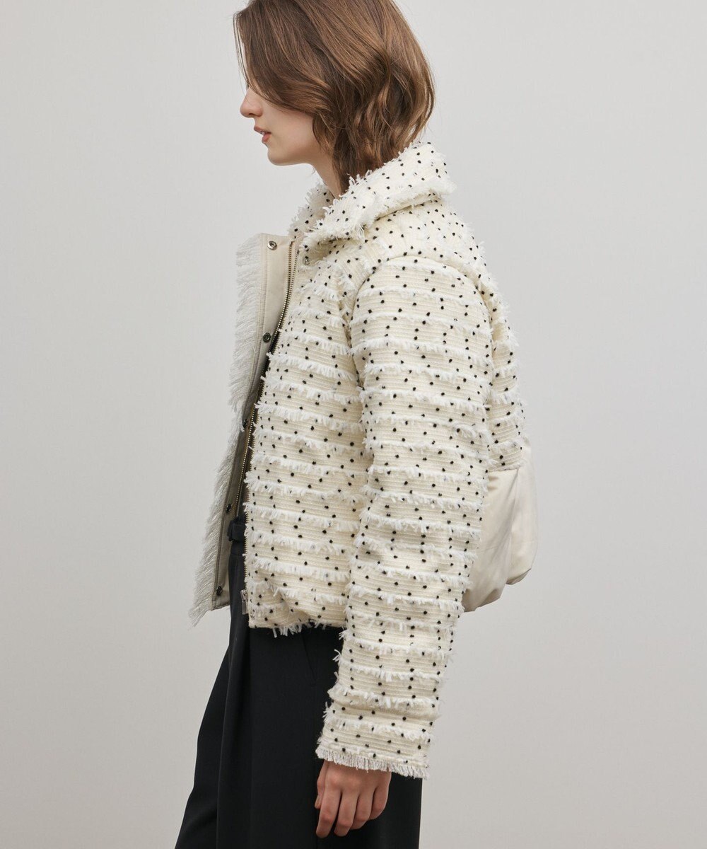 GRACE CONTINENTAL ツイードダウンジャケット 