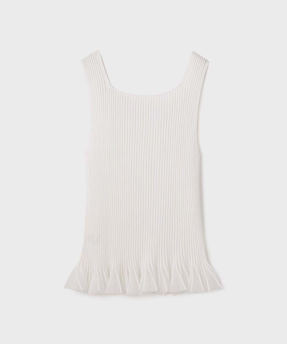 GRACE CONTINENTAL シアーフリルニットトップ 